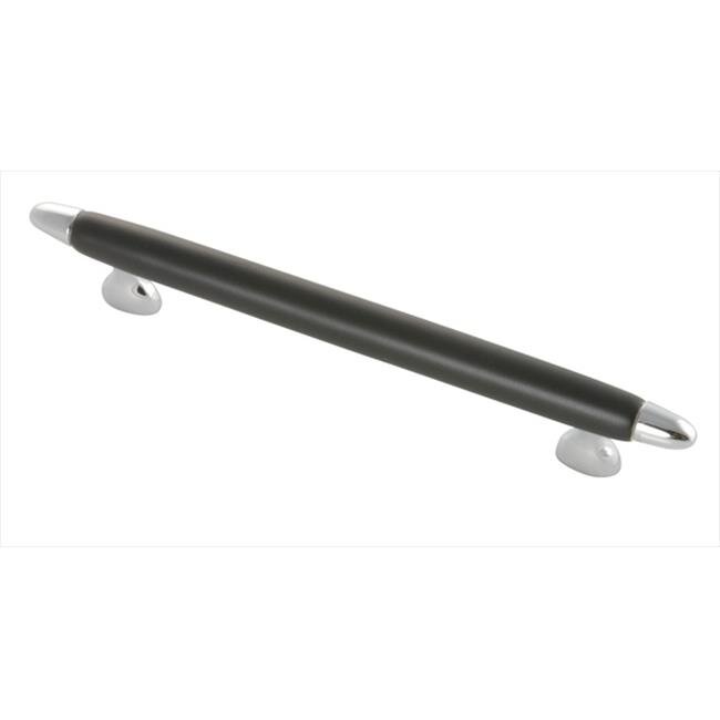 Hickory Hardware P3394-CHB 128mm Aero Chrome With Black Cabinet Pull